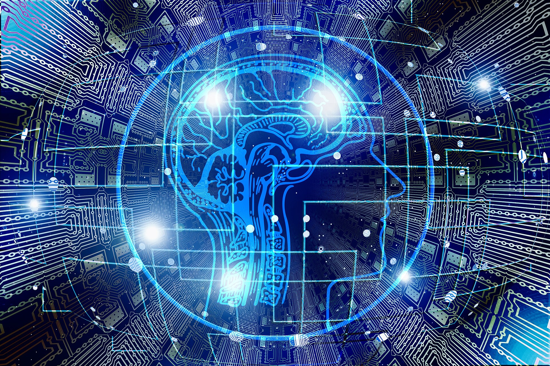 An abstract illustration of an artificial intelligence brain