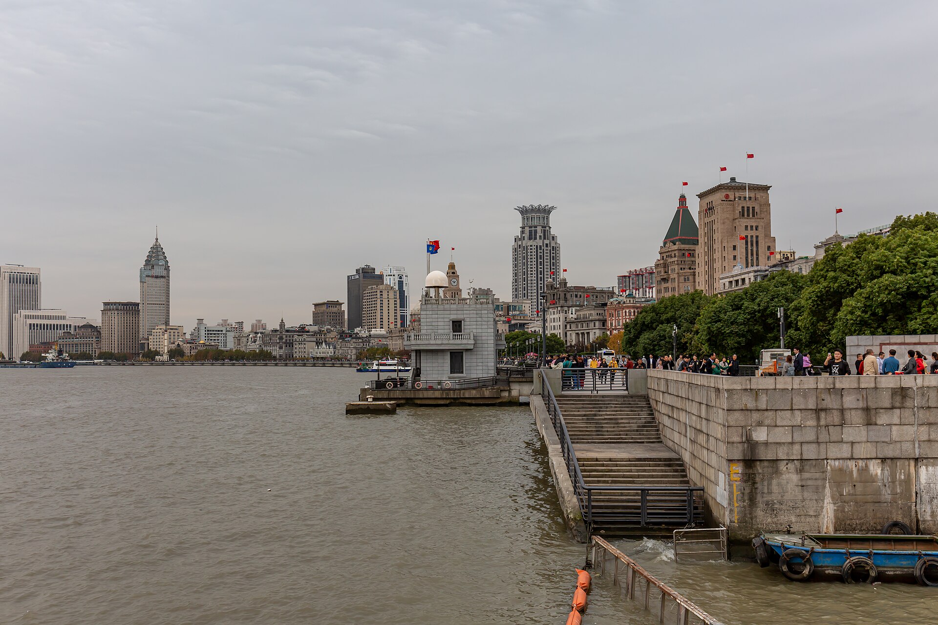 The Shanghai Bund skyline at dusk, China's financial and commercial heart